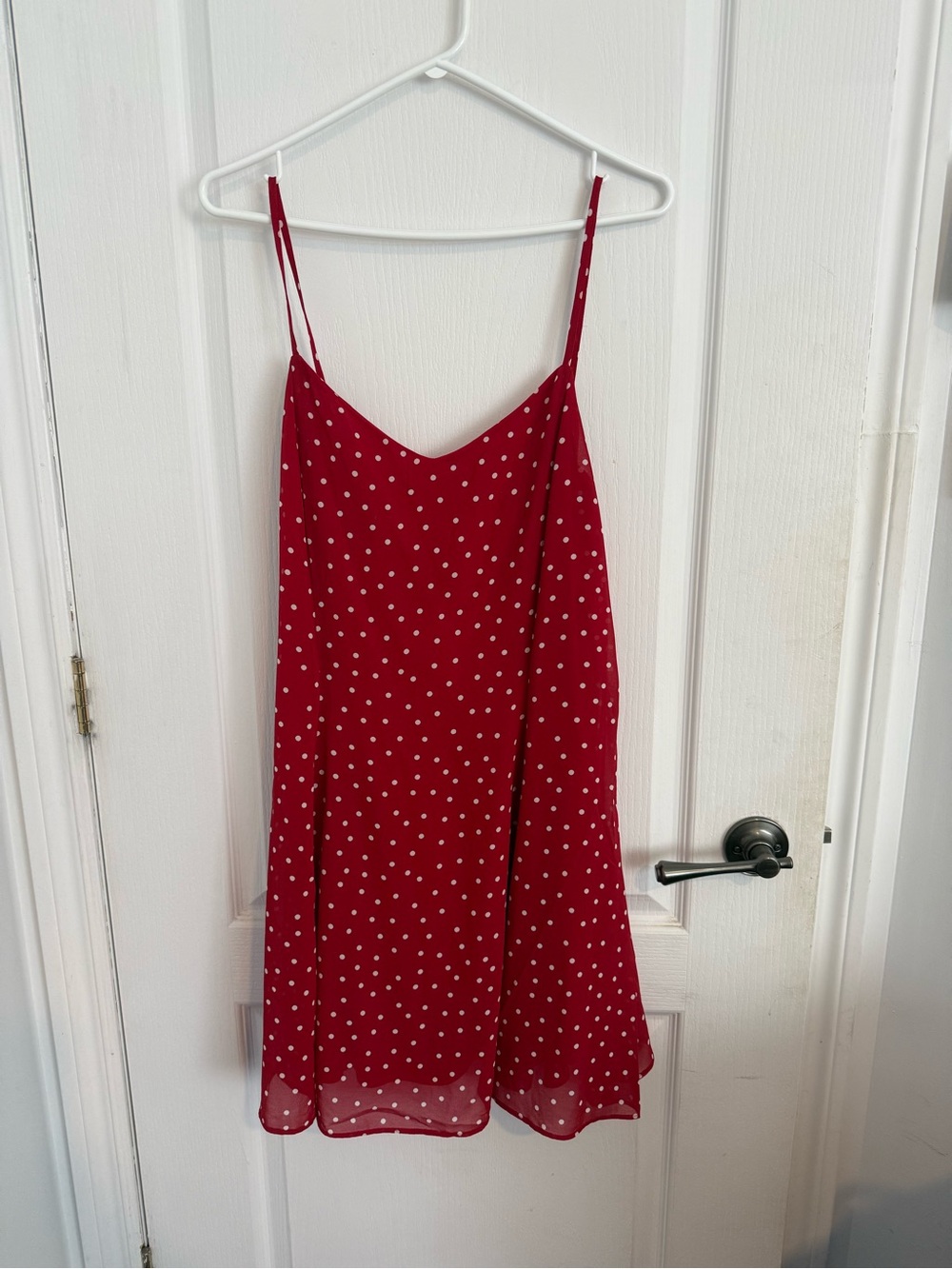 Red Polka Dot Slip Dress